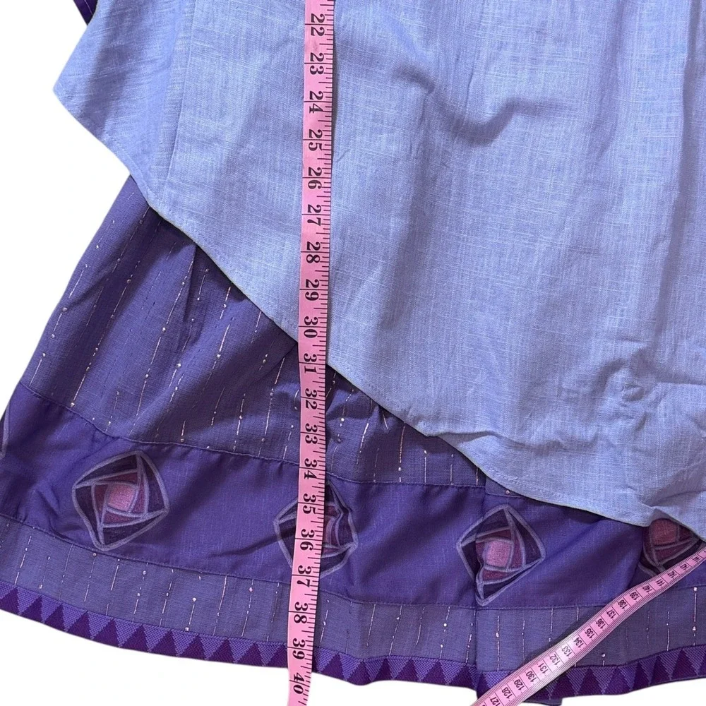 Disney Store Official Wish Asha Costume Dress Purple Belted Halloween Girls 7/8